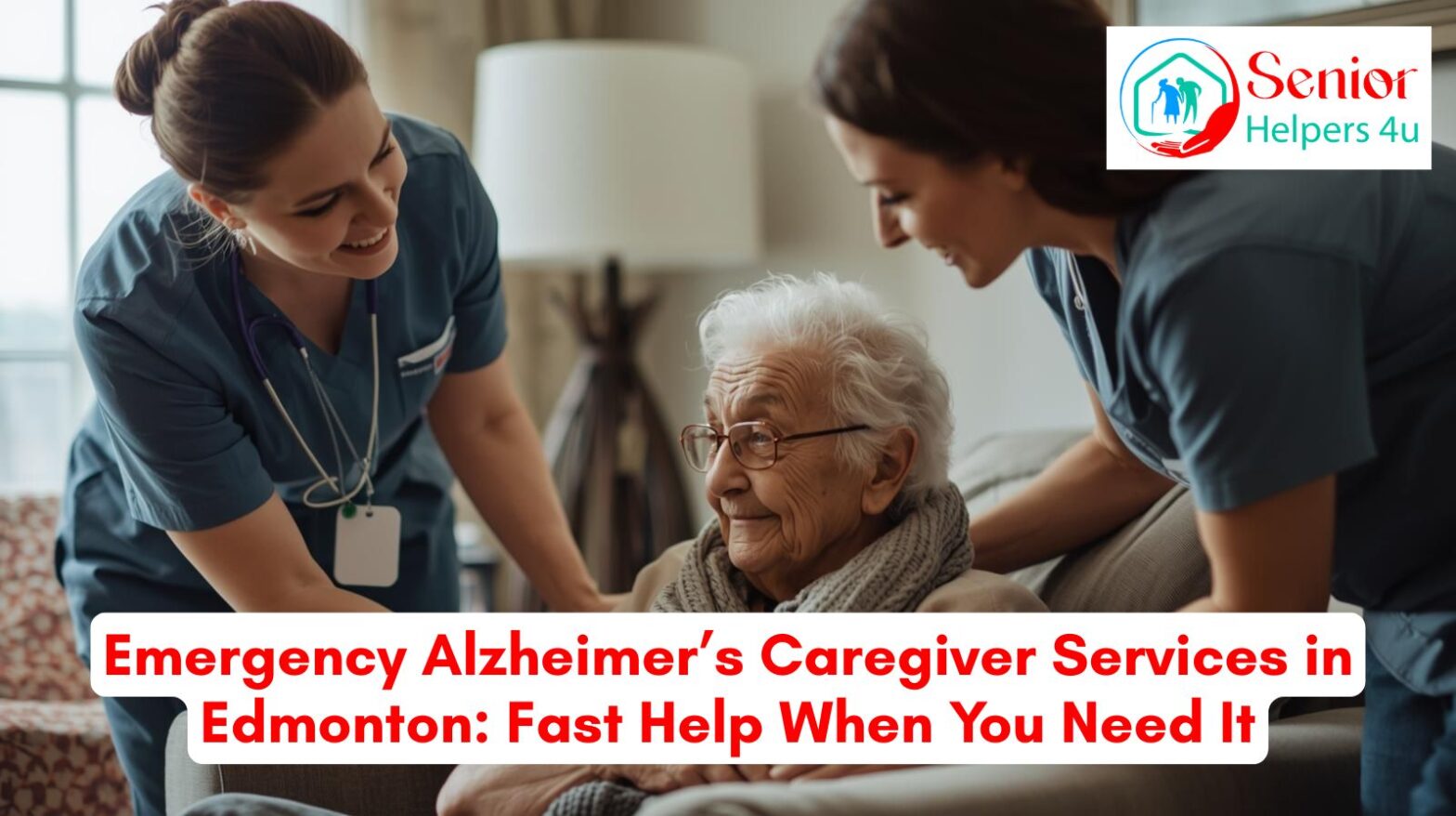 Emergency Alzheimer’s caregiver providing in-home dementia care for a senior in Edmonton